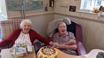 Couple celebrates wedding anniversary at Edinburgh care home